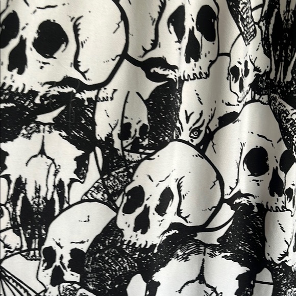 Folter Black and White Skull Print Dress - Picture 3 of 4